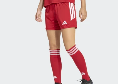 KB1267 Women's Tiro 26 Red-Wt. Soccer Shorts