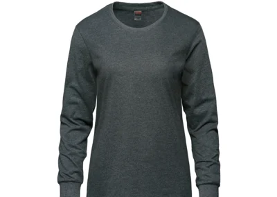 24-7 Ladies Charcoal Heather Long Sleeved T-shirt