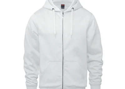 24-7 Men's White zip up Hoodie