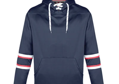 Adult Navy-White-Red Lace Pullover Hoodie