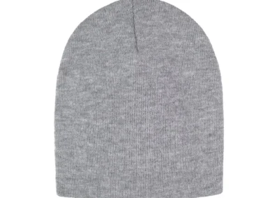 Athletic Grey Acrylic Knit Beanie Toque