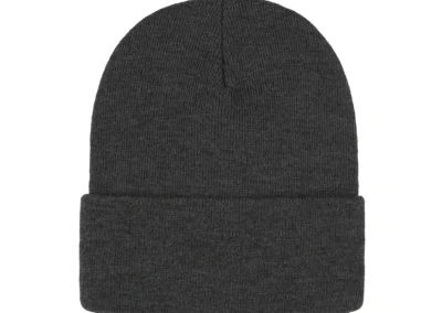 Charcoal Heather Acrylic Knit Cuff Toque