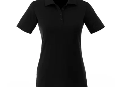 Ladies Black wicking Pique Knit Polo