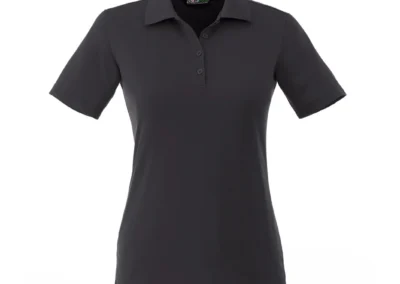 Ladies Gun Metal wicking Pique Knit Polo