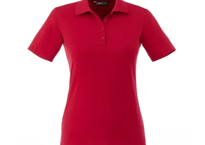 Ladies Red wicking Pique Knit Polo