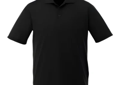 Men's Black wicking Pique Knit Polo