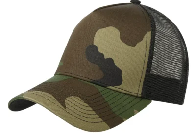 New Era Camo Trucker Style Snap Back Cap