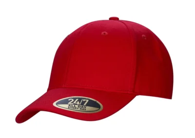 Red Cotton Twill Snapback Cap
